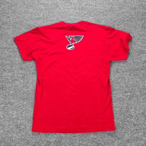 St Louis Cardinals Blues‎ Tshirt Mens Medium Red Flag Patriotic Hockey Baseball - Picture 6 of 6